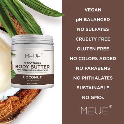 China Organic Natural Essential Oils Shea Butter Hydrating Soothing Coconut Body Butter for sale