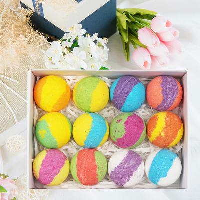 China Wholesale Private Label Natural Scented Rainbow Kid Organic Vegan Bubble Salt Gift Set Bath Bomb Bath Bomb for sale