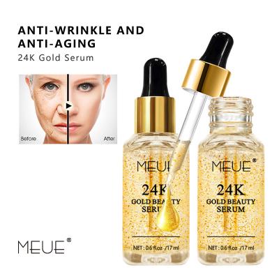 China Amazon Hot Sale Moisturizer Enriched with Hyaluronic Acid Vitamin C Face Serum Pure 24K Gold Anti Aging Face Serum for women for sale