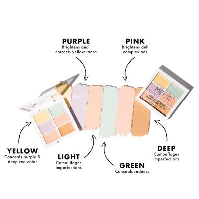 China Private Label Vegan Cruelty Free Face Makeup Waterproof 6 Color Private Label Concealer Palette for sale