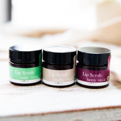 China Custom Your Logo Lip Scrub Set Mint Vanilla Berry Moisturizing Sugar Exfoliating Lip Scrub for Dark Lips for sale