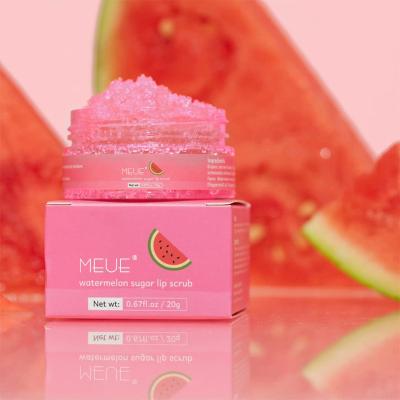 China Custom Logo Private Label Exfoliating Hydrating Vegan Watermelon Lip Scrub Natural Organic Sugar Lip Scrub for sale