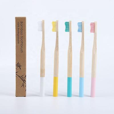 China Manufacturer Customizable Wholesale Bamboo Toothbrush with Nylon Bristle Toothbrush for sale