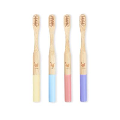 China Disposable Accept Custom Natural Kid Bamboo Toothbrush Soft Bristle Wholesale for sale