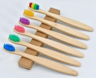 China Disposable Bamboo Toothbrush For Kid Soft Bristle Travel Wooden Toothbrush Bamboo for sale