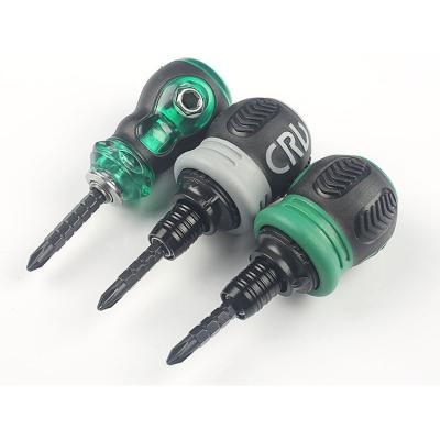 China Radish Plastic Head Magnetic Screwdriver Bit Dual Function Telescopic Screwdriver Phillips for sale