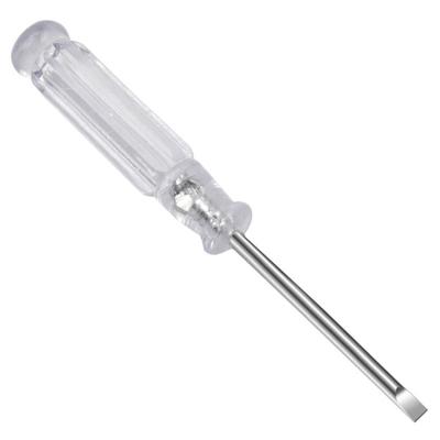 China OEM Factory Plastic Mini Screwdriver Transparent Handle Phillips Slotted Screwdriver for sale