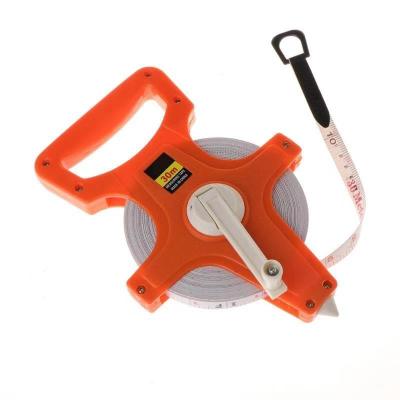 China ABS & PVC Portable Plastic Red Ruler 50m100m Fiber Frame Plastic Tape Measure 30m for sale