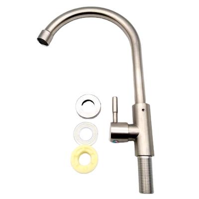 China Other Factory Wholesale Round Tee Nickel Cold Basin Faucets Zinc Alloy Sink Faucet For Kitchen Use for sale