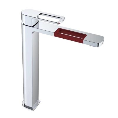 China Other Golden Luxury Heightened Gold+Red Chrome Copper Basin Faucets Faucets for sale