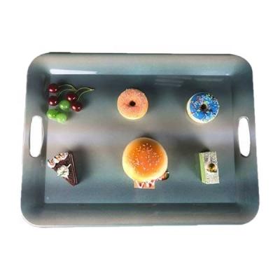 China Disposable Eco Friendly Easy To Clean Geometric Melamine Dish Tray for sale