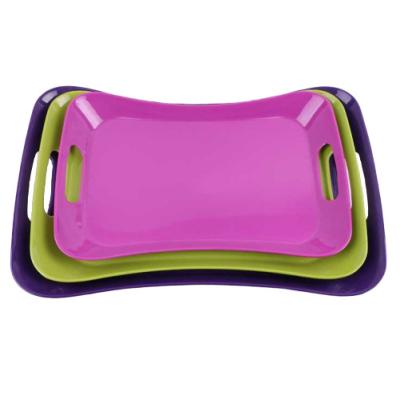 China Disposable Eco Friendly Easy To Clean Geometric Melamine Dish Tray for sale