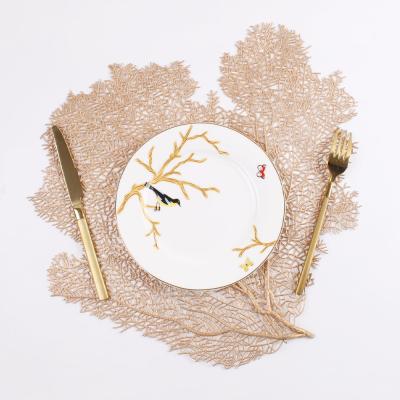 China Luxurious silver round place mat stocked for table decoration for sale