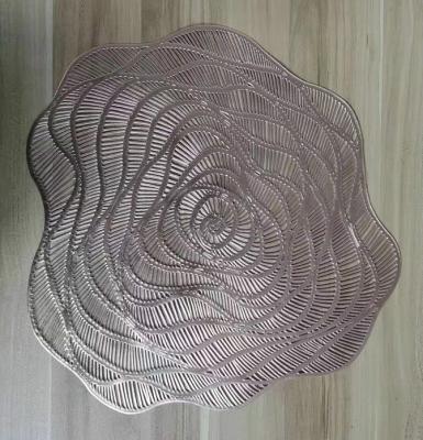 China Luxurious silver round place mat stocked for table decoration for sale