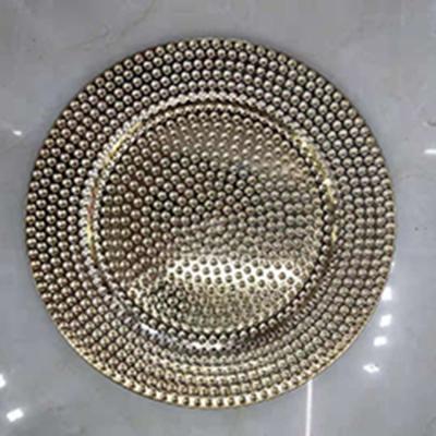 China Wedding 13inch Project Gold Stocked Plastic Dishes for sale