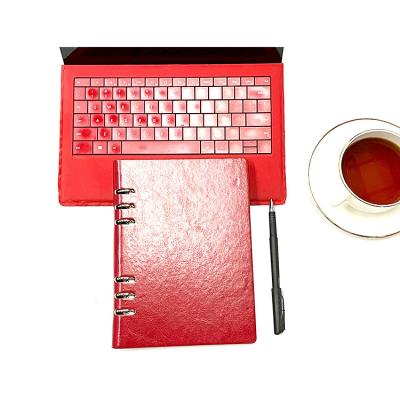 China Classic Red White Paper Hardcover Luxury Customs Office Supplies Premium A5 Notebook for sale