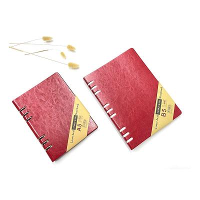 China Custom Marble Texture Hardcover PU Loose Leaf Notebook Leather Binder Planner for sale