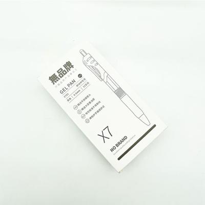 China Normal Plastic 0.5mm Gel Pens Retractable Black Ink Pen With Custom Logo for sale