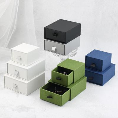 China Customize LOGO Drawer Packaging Boxes Plain White Jewelry Gift Packaging Boxes for sale