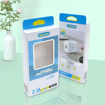 China Digital Electronic Product Box Data Cable Charging Head 2in1 Window Opening Transparent for sale