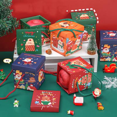 China Weihnachtsgeschenkbox Weihnachtsgeschenk, das leere Kasten Weihnachtsabends-Geschenkapfel-Kastenkundenbezogenheit verpackt zu verkaufen