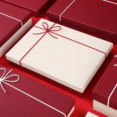 China Wine red gift box empty box world cover gift box clothes shirt gift box customization for sale