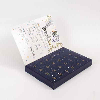 China Blind Box Surprise Box Customized Empty Box Flip Christmas Calendar Box Advent Day Toy Box Countdown 24 Day Color Box for sale