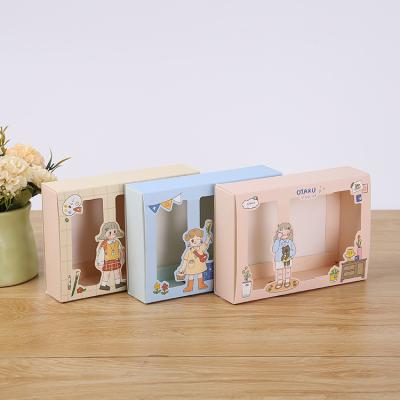 China Cosmetics Exquisite Packaging Box Printing Skywindow Color Box White Card Paper Box Packaging Box for sale