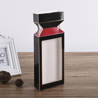 China Customized Makeup Brush Packaging Box Creative Window Opening Shaped Paper Box Wholesale Makeup Brush Set Packaging Box for sale