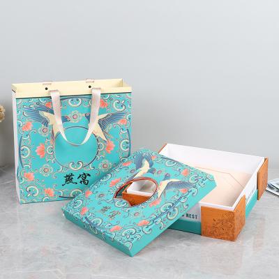 China Custom bird's nest exquisite packaging gift box Heaven and earth cover gift box high-grade hand gift box for sale