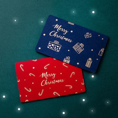 China Christmas foil gift Greeting card Custom English card with envelope message card for sale