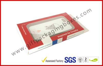 China Iphone Case Coated Paper Box Card Board Packing With Big Window for sale