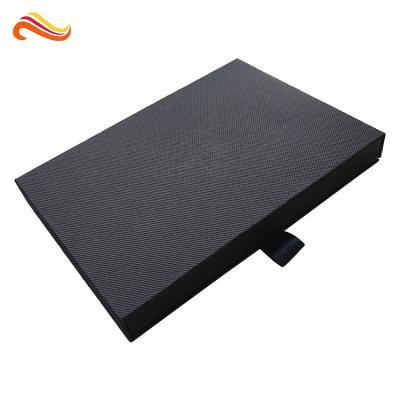 China Matte Black Black Gift Packaging Boxes , Handmade Magnetic Box Embossing Printing for sale