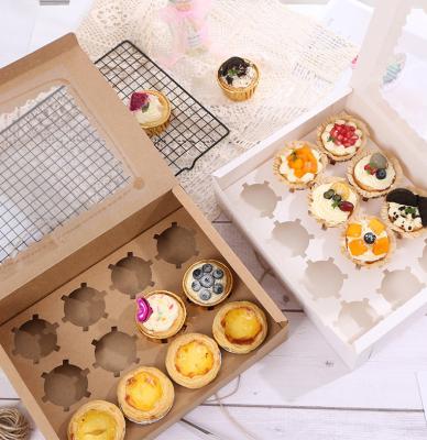 China Customized Recycled Cake Packaging box with clear window for sale