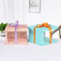 China Aufbereitete Geburtstags-Kuchen-Geschenk-Verpackenkästen mit transparentem Fenster zu verkaufen