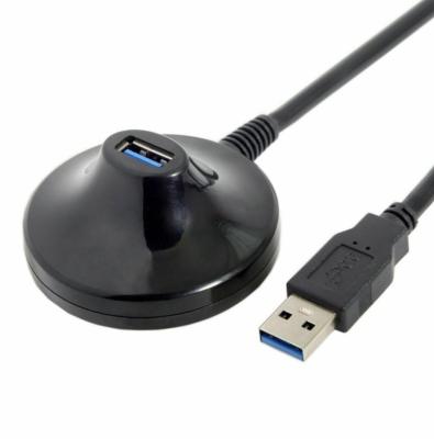 China Black COMPUTER USB 3.0 Fast Charging Type A Male To Female Extension Cable With Supplement Charging Docking Station for sale