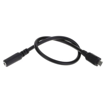 China MP3/MP4 Player 30cm Micro B Male USB 2.0 to 3.5mm Jack Audio Stereo Adapter Cable AUX. feminine for sale