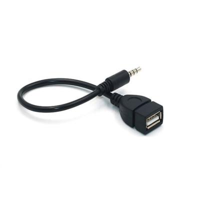 China Car 3.5mm Aux Audio Jack. Male To Female USB 2.0 Converter Adapter Cable Auto MP3 for sale