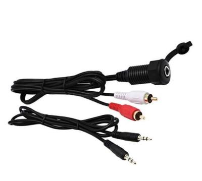 China For Waterproof AUX Extension Car Truck Boat Motorbike Dashboard Motorcycle 3.5MM Panel Cable. of frame for sale