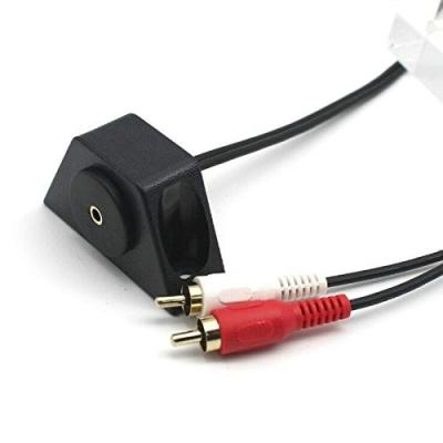 China AUX phone. Car Input Stream Mount 2 RCA To Female 3.5mm Jack Extension Cable For Car Radio for sale