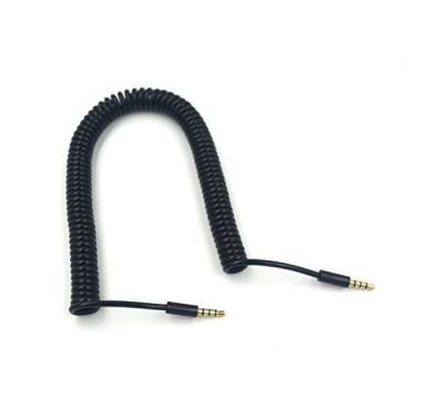 China For iPod 3.5mm Male To Male Coil Spring Type Jack Plug Stereo Car Aux Audio Extension Cable For iPhone for sale