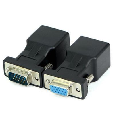 China Ktv NEW VGA to RJ45 Adapter VGA Male to Female Lan CAT 5 CAT6 RJ45 Network Cable Adapter Connector for sale