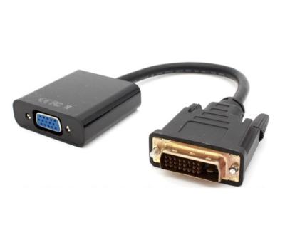 China Wholesale Black COMPUTER New DVI D Male To VGA Female Converter DVI 24+1 To VGA To VGA DVI Adapter Cable 1080p For Computer for sale