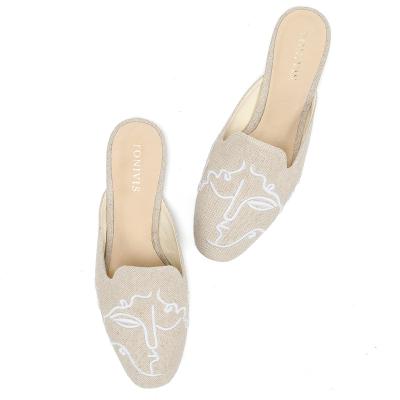 China CUSHIONING summer new style flat bottom, comfortable, breathable, fashionable, non-slip, all-match women's shoes, slippers for sale