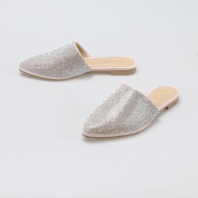 China 2021 other diamond slippers hot sale flat waterproof ladies slippers for sale