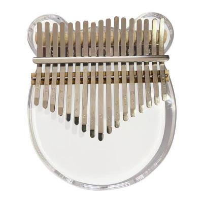 China Good Thumb Keys Piano Clear Crystal Musical Instrument Music Bear Design Kalimba 17 Sound Set for sale