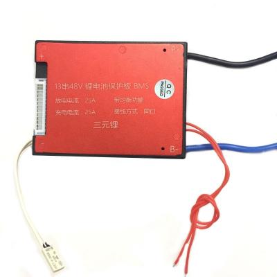 China Ebike 13S 48V 25A Waterproof BMS For Lithium Battery Battery Management System With Top Off Switch for sale