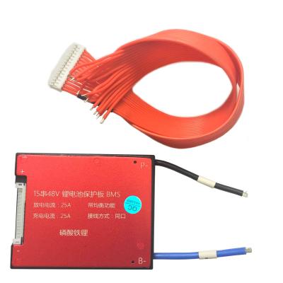 China Ebike 15S 48V 25A 35A 45A 60A Lifepo4 BMS with balance function for sale