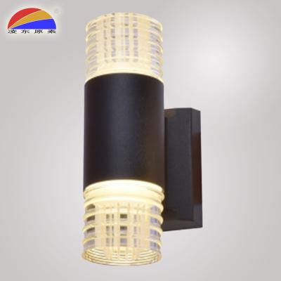 China Outdoor Acrylic Waterproof IP65 Alloy Through The Wall Light Lamp Sconce Led Double Heads for sale