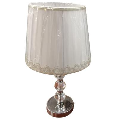 China Modern crystal table light lamp with TT fabric shade fit E26 or E27 led bulb for hotel home office for sale